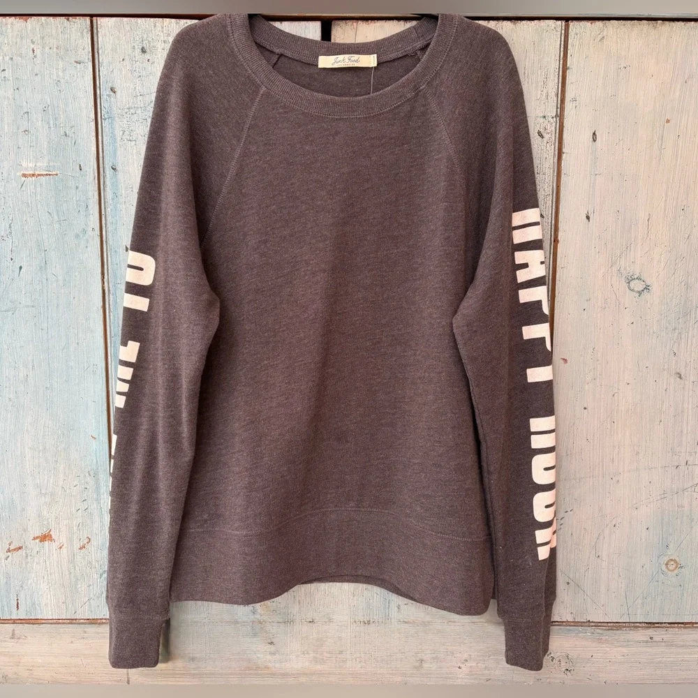 “Take Me To Happy Hour” Gray Knit Sweater by Junk Food Los Angeles - Picture 3 of 16